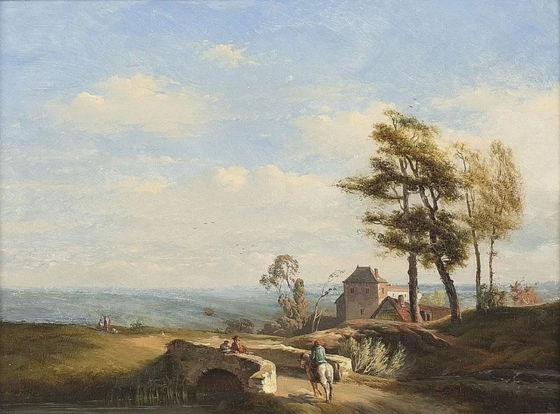 Paesaggio con ponte